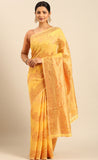 Majestic Yellow Color Cotton Saree