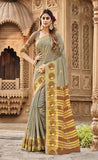 Casual Wear Grey Color Cotton Saree