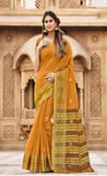Casual Wear Mustard Color Cotton Saree