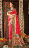 Joyful Pink Color Paithani Silk Saree