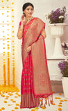 Radiant Pink Color Silk Saree With Blouse