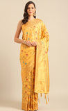 Timeless Yellow Color Banarasi Silk Saree