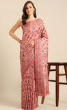 Amazing Pink Color Digital Printed Cotton Saree